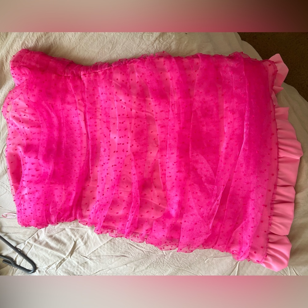 Naked Wardrobe Pink tulle mini dress